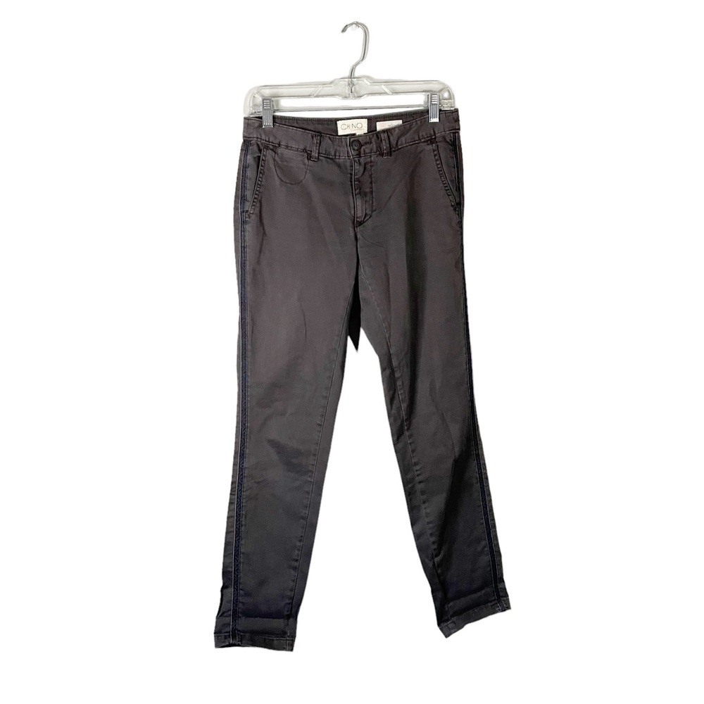 Chino by Anthropologie Dark Grey Boho Casual Relaxed Fit Chino Pants Size 25